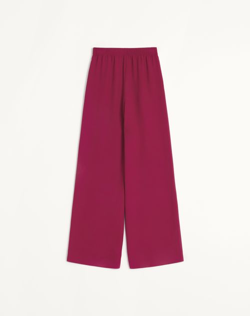 Valentino - Cady Couture Pants - Magenta - Woman - Trousers And Shorts
